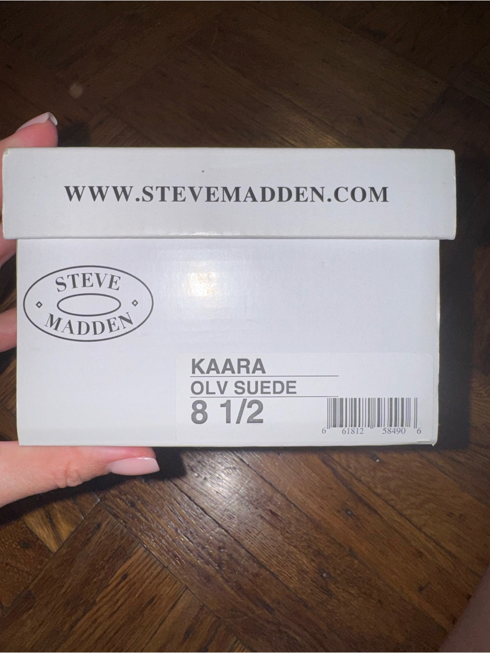 Steve Madden KARRA Olive Suede Lace-Up Gladiator Sandal - Picture 4 of 5